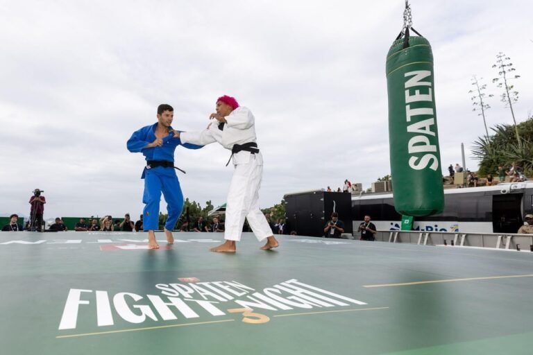 Hora da encarada! Lutadores do Spaten Fight Night 3 ficam frente a frente em evento aberto ao público na Faria Lima, em São Paulo