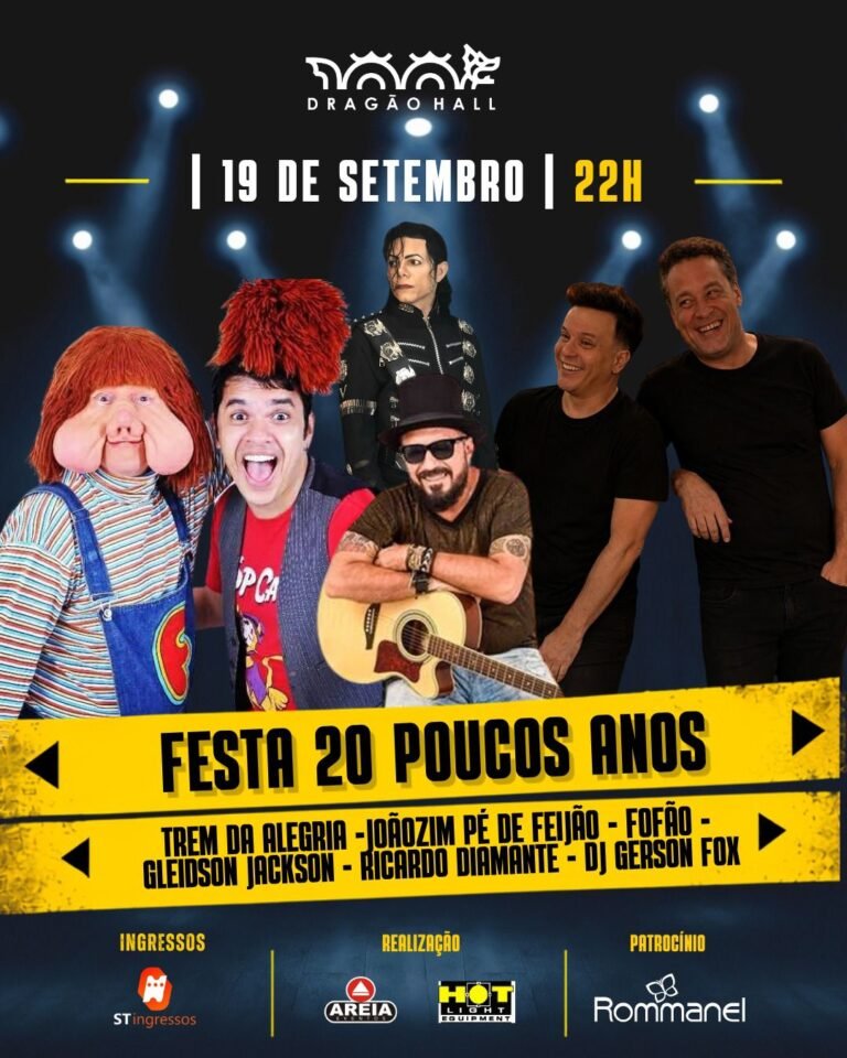 FESTA 20 E POUCOS ANOS RETORNA A FORTALEZA PARA UMA VIAGEM MUSICAL AOS ANOS 80