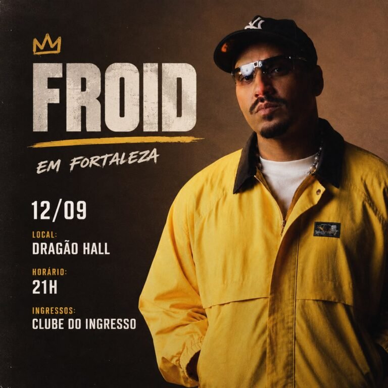 Froid se apresenta no Dragão Hall, em Fortaleza, no dia 12 de setembro